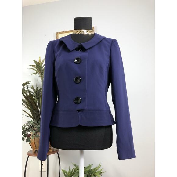 Liz Claiborne Women Jacket 4 Mob Wife 5 Buttons Front Office Siren Mob Wife - Picture 2 of 9